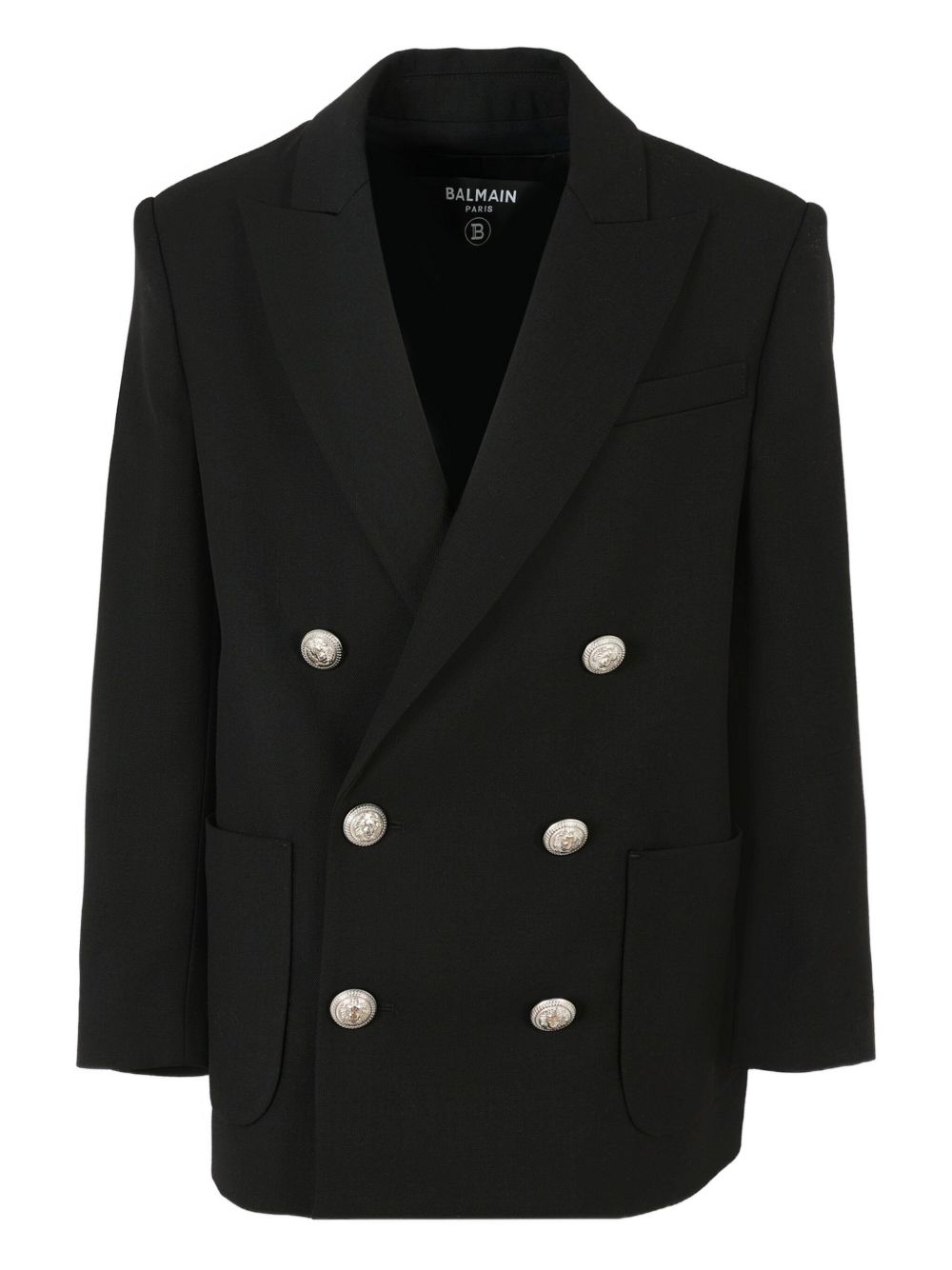 Giacche per bambino Balmain Kids nera con bottoni color argento BX2P04 I0196 930AG BALMAIN KIDS 