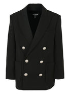 Giacche per bambino Balmain Kids nera con bottoni color argento BX2P04 I0196 930AG BALMAIN KIDS 
