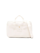 Borsa fasciatoio per neonati Balmain Kids bianca con logo ricamato BY0608 Z3829 102 BALMAIN KIDS 