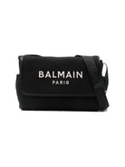 Borsa fasciatoio per neonati Balmain Kids nera con logo ricamato BY0618 Z0042 930AV BALMAIN KIDS 