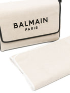 Borsa fasciatoio per neonati Balmain Kids beige con ricamo logo a contrasto BY0618 Z1839 102NE BALMAIN KIDS 