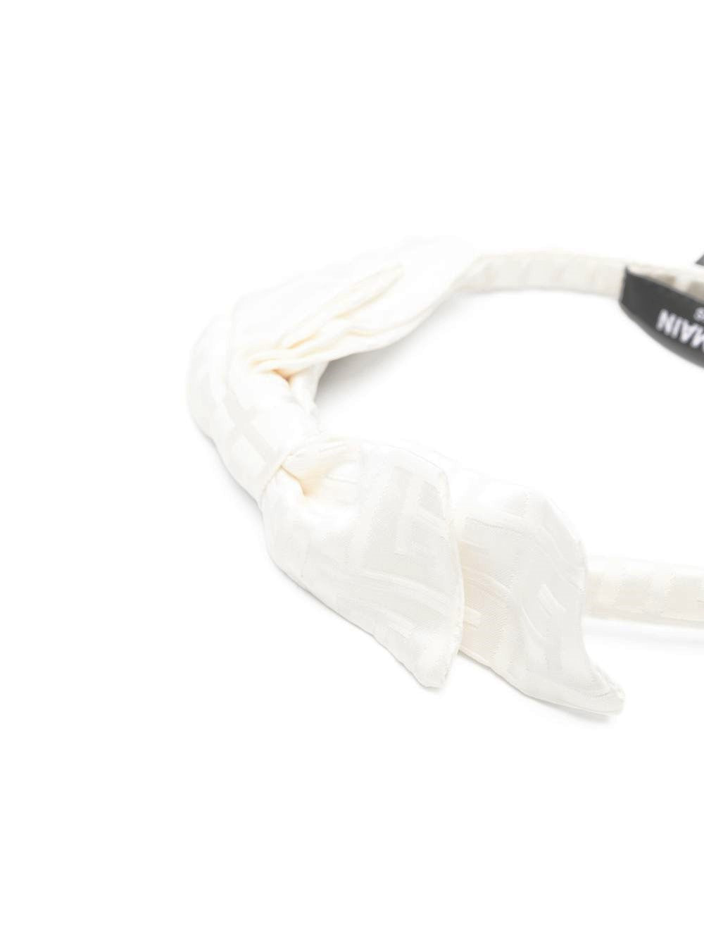 Cerchietto per capelli per bambina Balmain Kids bianco con dettaglio fiocco BY0B14 S0192 102 BALMAIN KIDS 