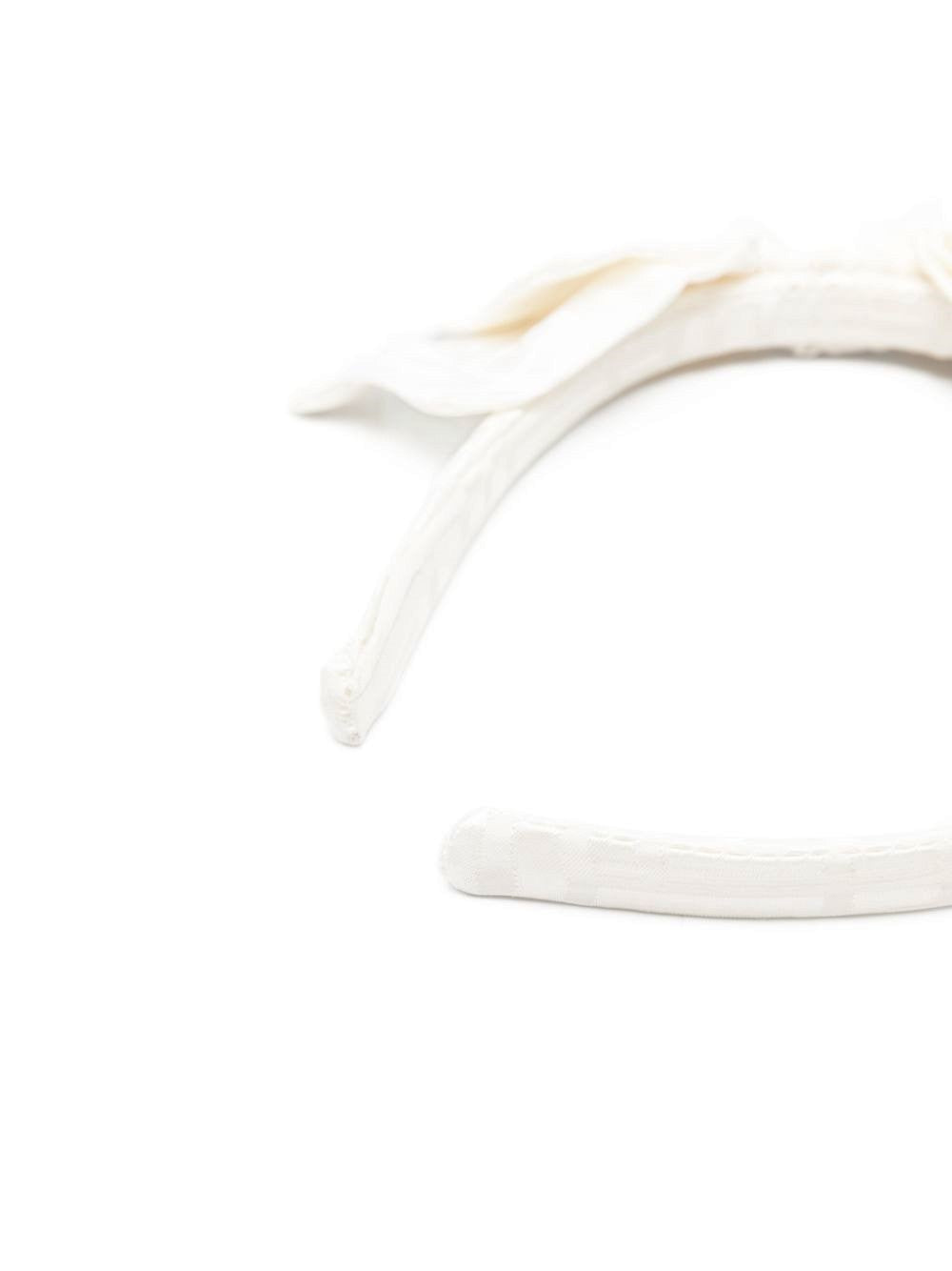 Cerchietto per capelli per bambina Balmain Kids bianco con dettaglio fiocco BY0B14 S0192 102 BALMAIN KIDS 
