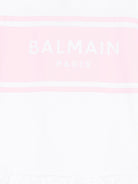 Abito per neonata Balmain Kids bianco con ruches BY1001 Z3672 100RS BALMAIN KIDS 