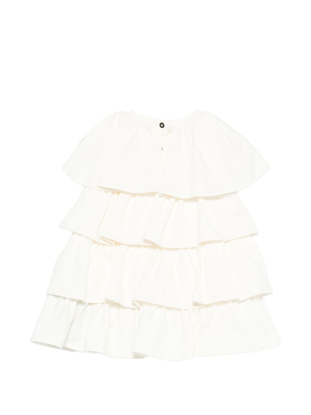 Abito per neonata Balmain Kids bianco con design a più strati BY1071 Z3672 102NE BALMAIN KIDS 