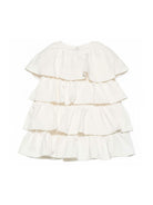 Abito per neonata Balmain Kids bianco con design a più strati BY1071 Z3672 102NE BALMAIN KIDS 