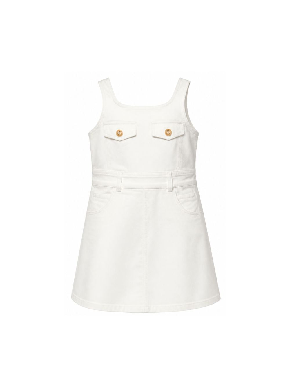 Abito per bambina Balmain Kids bianco con bretelle sottili BY1B42 Z3702 100 BALMAIN KIDS 