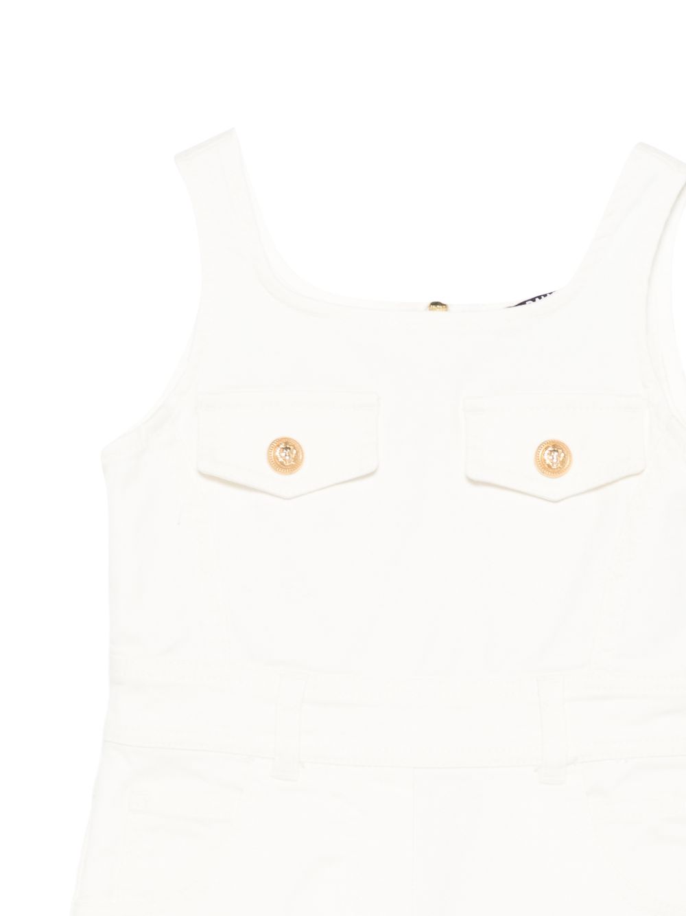 Abito per bambina Balmain Kids bianco con bretelle sottili BY1B42 Z3702 100 BALMAIN KIDS 