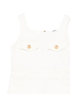 Abito per bambina Balmain Kids bianco con bretelle sottili BY1B42 Z3702 100 BALMAIN KIDS 