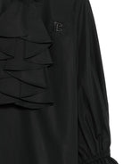 Abito per bambina Balmain Kids nero con logo ricamato BY1C80 P0562 930 BALMAIN KIDS 