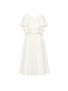 Abito per bambina Balmain Kids bianco con ruches BY1D11 S0192 102 BALMAIN KIDS 