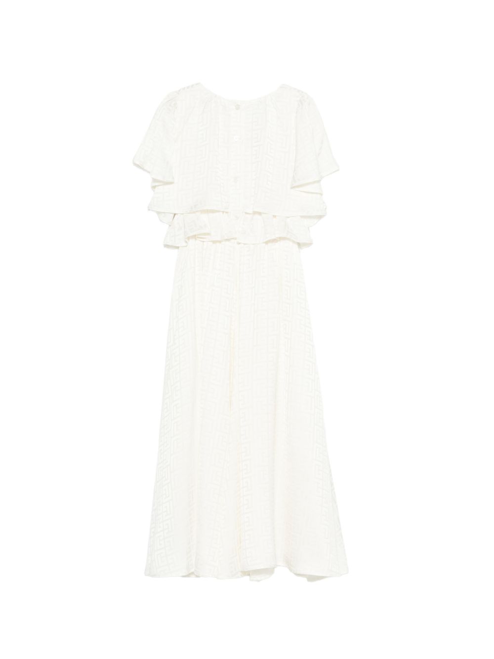 Abito per bambina Balmain Kids bianco con ruches BY1D11 S0192 102 BALMAIN KIDS 