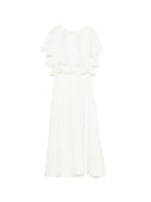 Abito per bambina Balmain Kids bianco con ruches BY1D11 S0192 102 BALMAIN KIDS 