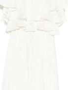 Abito per bambina Balmain Kids bianco con ruches BY1D11 S0192 102 BALMAIN KIDS 