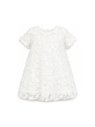 Abito in pizzo per bambina Balmain Kids bianco con ricamo a fiori BY1D51 U0263 100 BALMAIN KIDS 