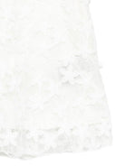 Abito in pizzo per bambina Balmain Kids bianco con ricamo a fiori BY1D51 U0263 100 BALMAIN KIDS 