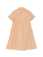 Abito per bambina Balmain Kids beige con colletto a punta BY1D61 B0094 116 BALMAIN KIDS 