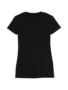 Abito per bambina Balmain Kids nero con dettaglio logo sul petto BY1D81 Z3277 930BC BALMAIN KIDS 