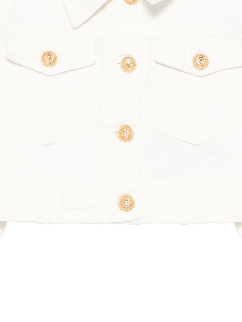 Giubbino per bambina Balmain Kids bianco con bottoni dorati BY2A07 Z3702 100 BALMAIN KIDS 
