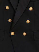 Blazer per bambino Balmain Kids nero con chiusura a bottoni dorati BY2P04 P0484 930 BALMAIN KIDS 
