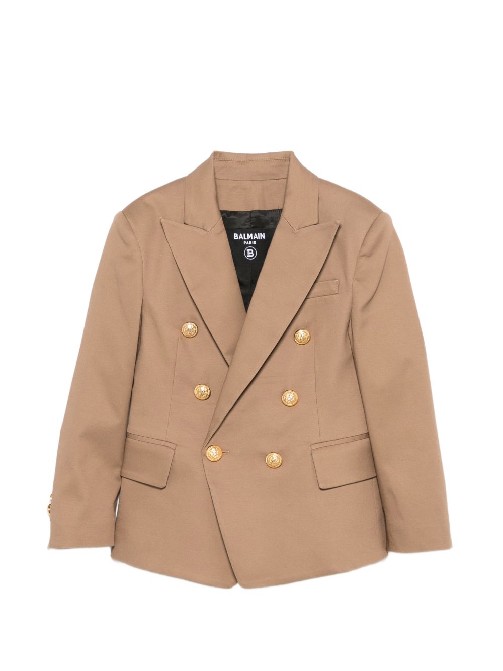 Blazer per bambino Balmain Kids beige con revers a lancia BY2P54 G0197 315 BALMAIN KIDS 