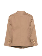 Blazer per bambino Balmain Kids beige con revers a lancia BY2P54 G0197 315 BALMAIN KIDS 