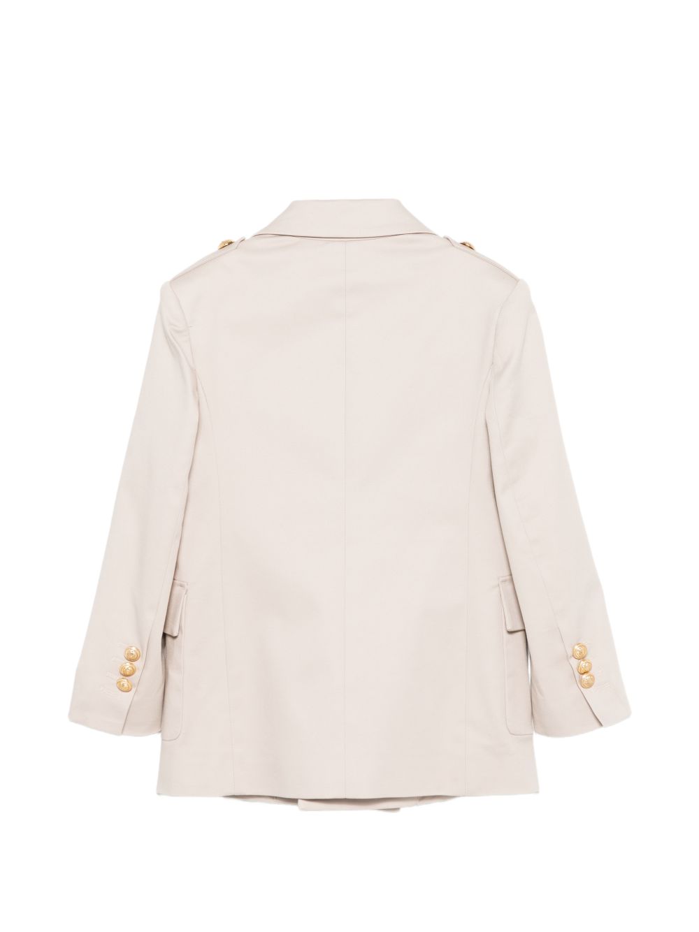 Blazer doppiopetto per bambino Balmain Kids beige con dettaglio bottoni color oro BY2P64 G0197 107 BALMAIN KIDS 