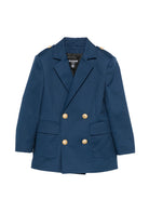 Blazer per bambino Balmain Kids blu con bottoni color oro BY2P64 G0197 620 BALMAIN KIDS 
