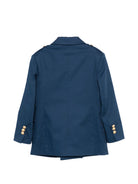 Blazer per bambino Balmain Kids blu con bottoni color oro BY2P64 G0197 620 BALMAIN KIDS 