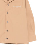 Camicia per bambino Balmain Kids marrone con colletto classico BY2P90 B0094 116 BALMAIN KIDS 