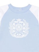 Felpa per neonato Balmain Kids azzurro con stampa grafica BY4530 Z3183 652BC BALMAIN KIDS 