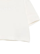 T-shirt per bambina Balmain Kids bianca con design crop BY4A01 Z3183 102BC BALMAIN KIDS 