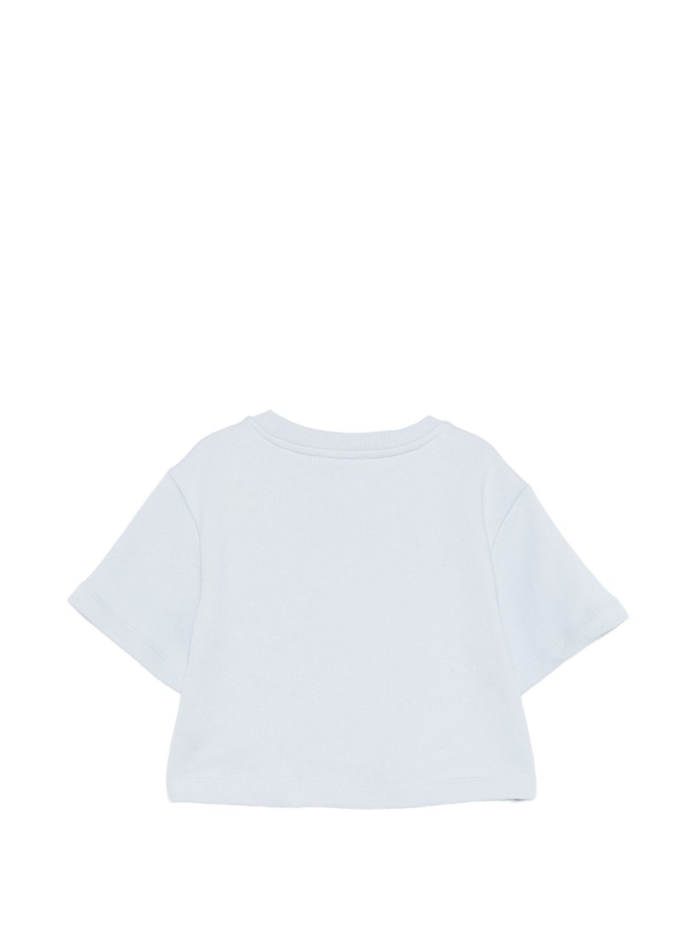 T-shirt per bambina balmain Kids azurra con stampa logo BY4A01 Z3183 685BC BALMAIN KIDS 