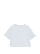 T-shirt per bambina balmain Kids azurra con stampa logo BY4A01 Z3183 685BC BALMAIN KIDS 