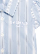 Camicia per neonata Balmain Kids multicolore con design a righe BY5001 P0592 685BC BALMAIN KIDS 