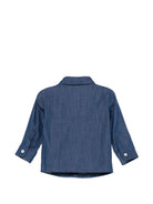 Camicia per neonato Balmain Kids blu scuro con bottoni BY5520 P0588 625 BALMAIN KIDS 