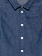 Camicia per neonato Balmain Kids blu scuro con bottoni BY5520 P0588 625 BALMAIN KIDS 