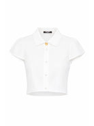 Camicia per bambina Balmain Kids bianca con colletto classico BY5A61 K0282 101 BALMAIN KIDS 
