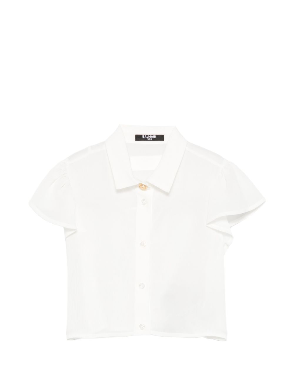 Camicia per bambina Balmain Kids bianca con colletto classico BY5A61 K0282 101 BALMAIN KIDS 