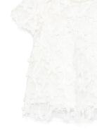 Blusa per bambina Balmain Kids bianca in pizzo a fiori BY5A81 U0263 100 BALMAIN KIDS 
