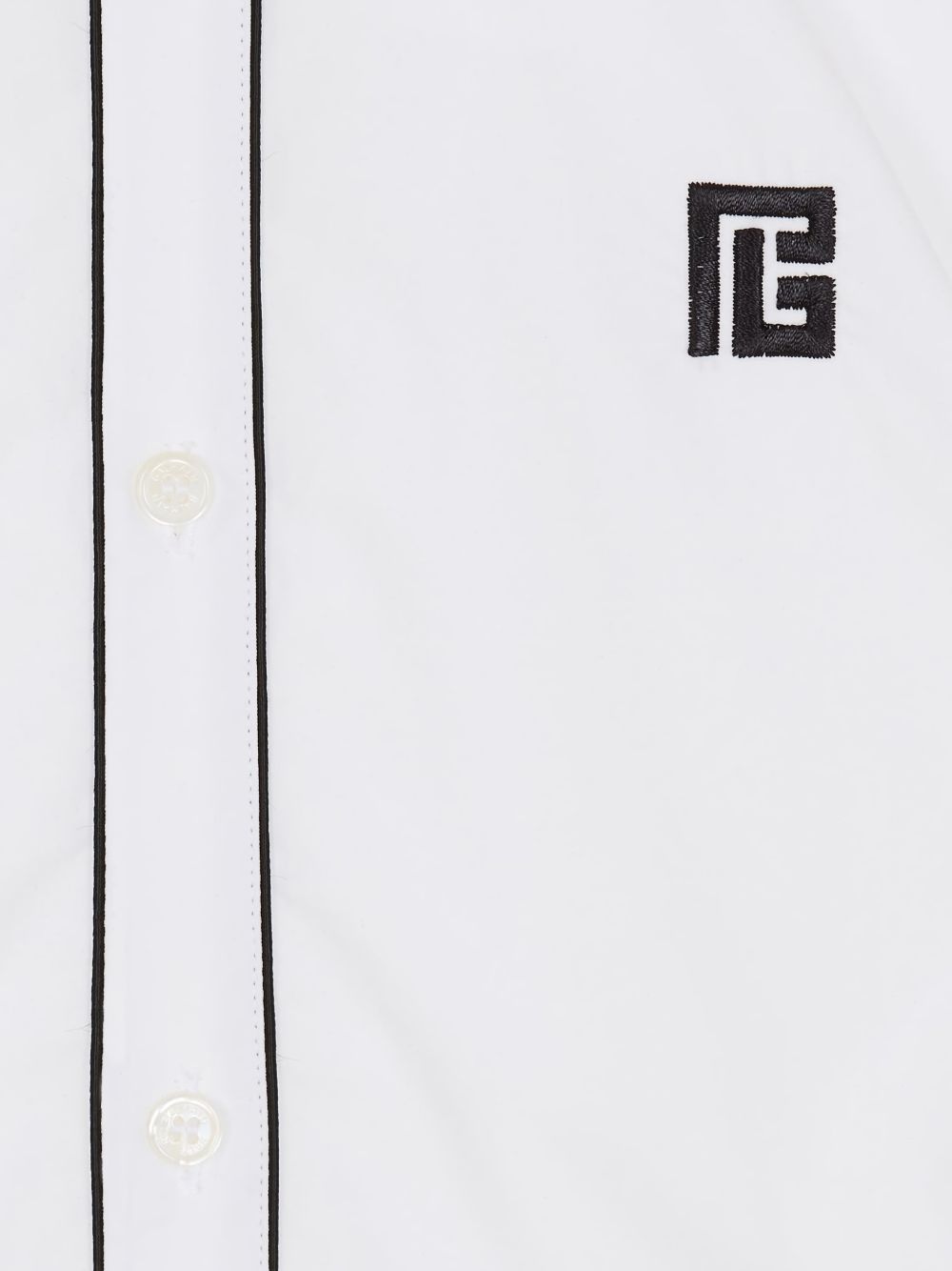 Camicia per bambino Balmain Kids bianca con cuciture a contrasto BY5P11 P0562 100NE BALMAIN KIDS 