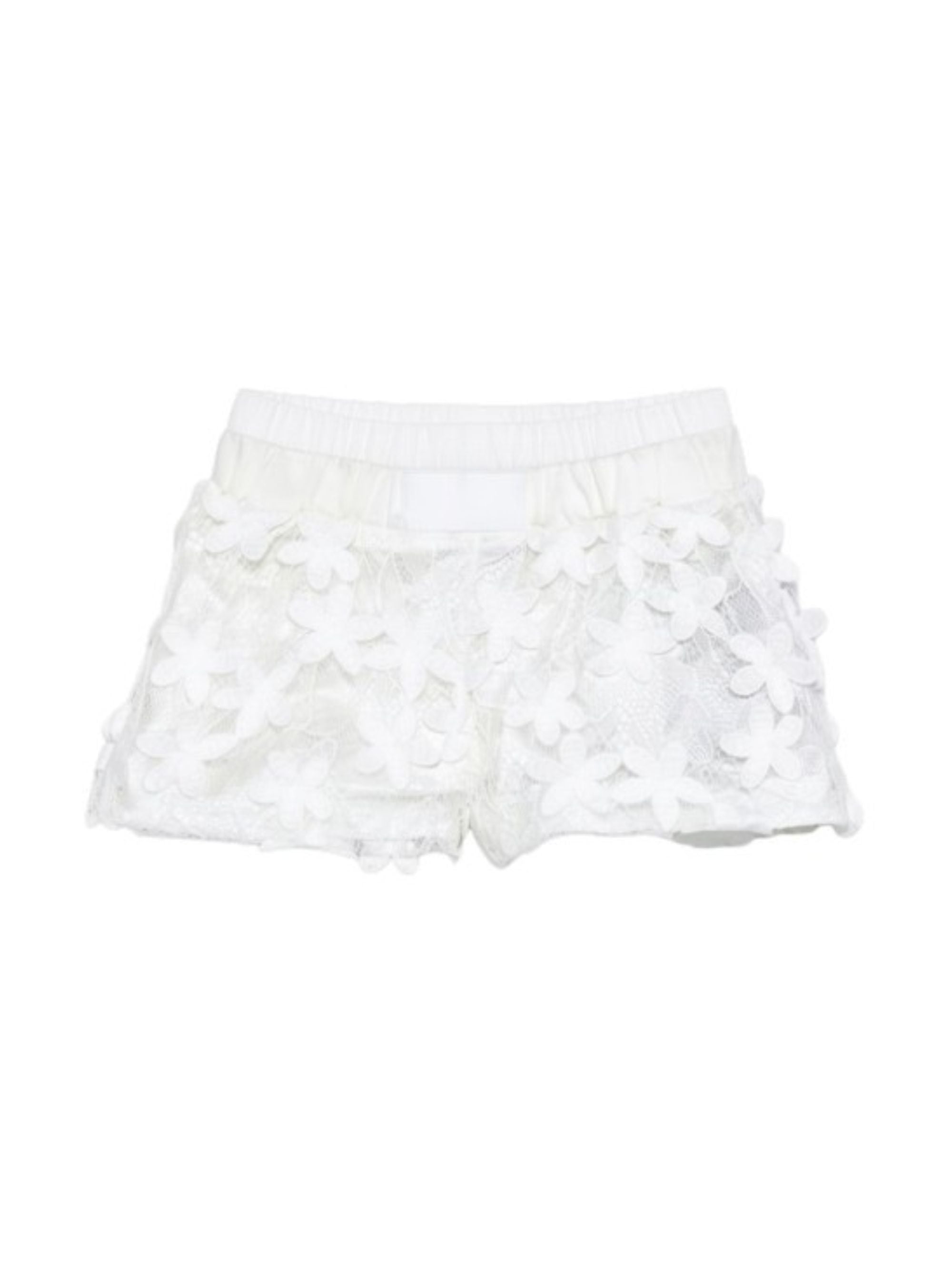 Shorts per neonata Balmain Kids bianchi con dettagli floreali BY6129 U0263 100 BALMAIN KIDS 