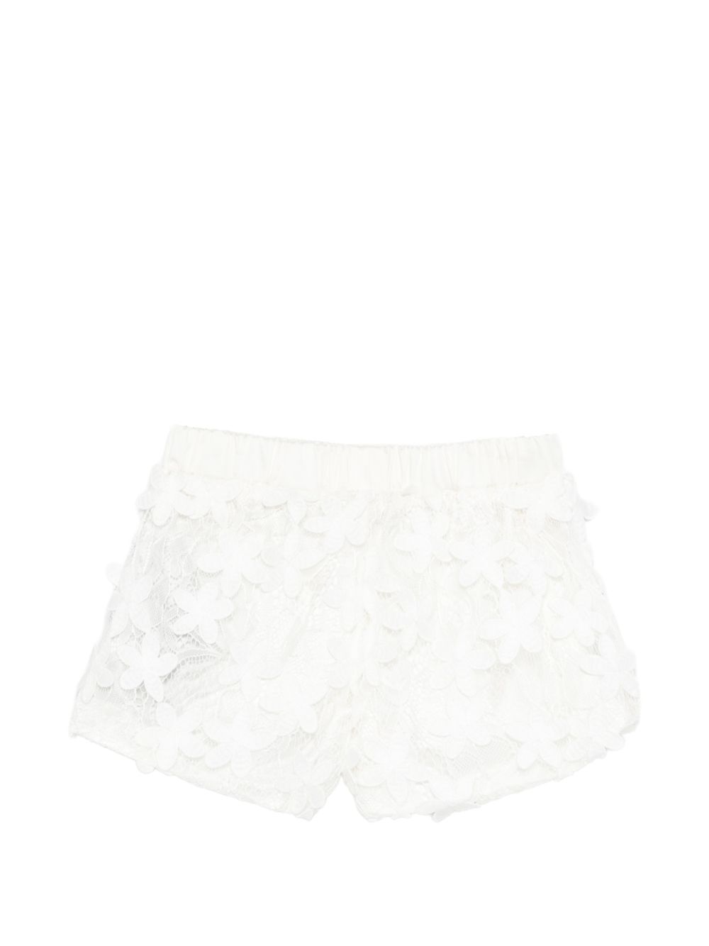 Shorts per neonata Balmain Kids bianchi con dettagli floreali BY6129 U0263 100 BALMAIN KIDS 