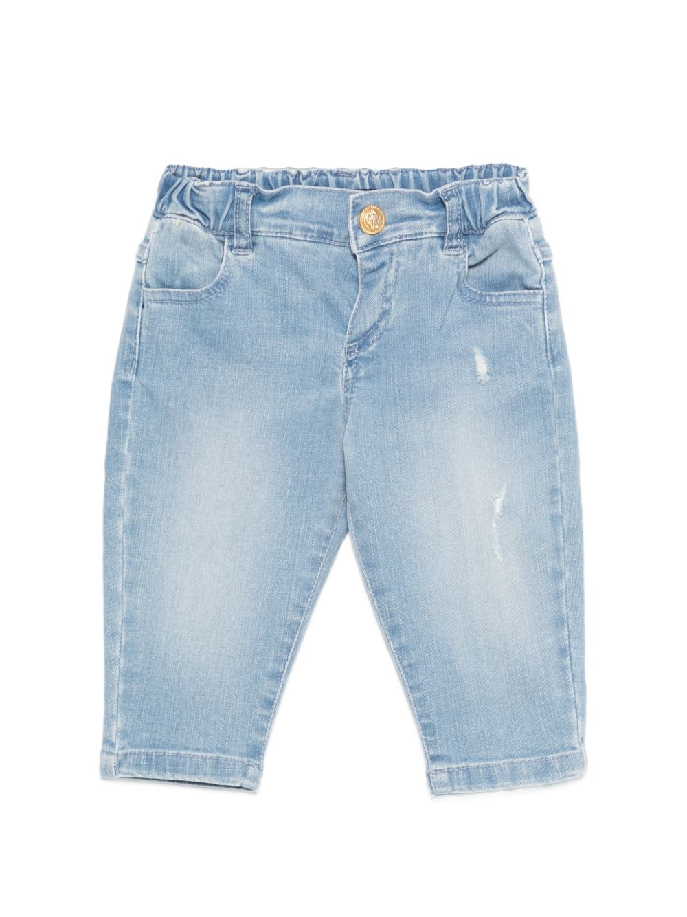 Shorts per neonato Balmain Kids denim con vita elasticizzata BY6520 Z3664 615 BALMAIN KIDS 