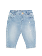 Shorts per neonato Balmain Kids denim con vita elasticizzata BY6520 Z3664 615 BALMAIN KIDS 