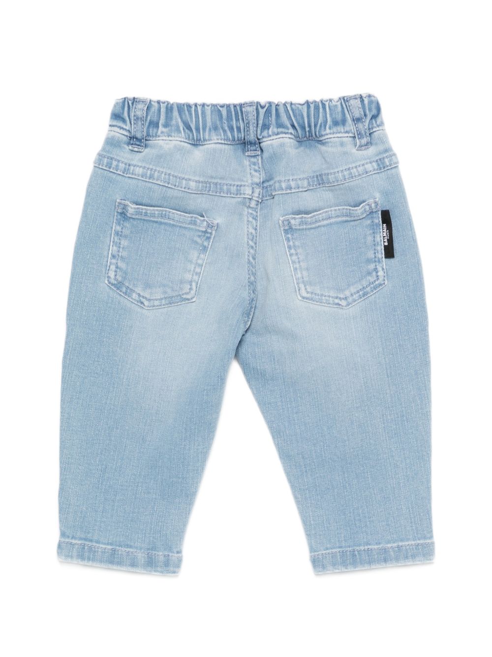 Shorts per neonato Balmain Kids denim con vita elasticizzata BY6520 Z3664 615 BALMAIN KIDS 