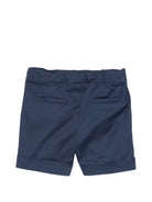 Shorts per neonato Balmain Kids blu con passanti per cintura BY6679 G0197 620 BALMAIN KIDS 