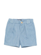 Shorts per neonato Balmain Kids azzurro passanti per cintura BY6689 P0588 653 BALMAIN KIDS 