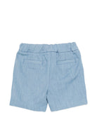 Shorts per neonato Balmain Kids azzurro passanti per cintura BY6689 P0588 653 BALMAIN KIDS 