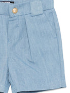 Shorts per neonato Balmain Kids azzurro passanti per cintura BY6689 P0588 653 BALMAIN KIDS 